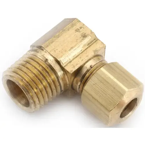 90 Degree Elbow 1/4" Compression T X 1/8" D MPT Brass - pack of 2