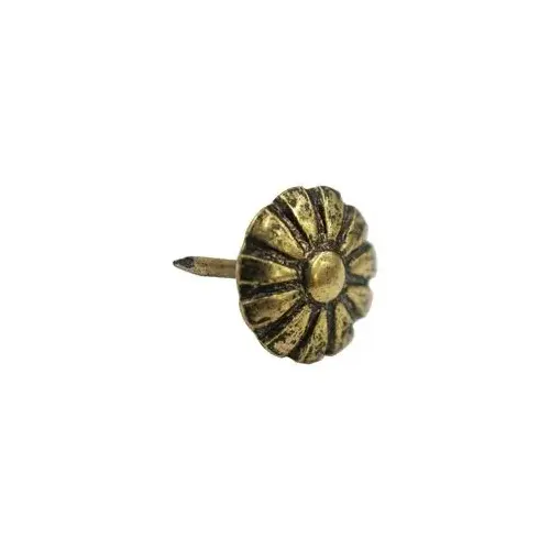 Furniture Nail, Antique Brass, Daisy Head - pack of 25