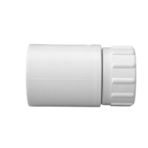 Swivel Hose Adapter Schedule 40 3/4" FHT T X 3/4" D Slip PVC White