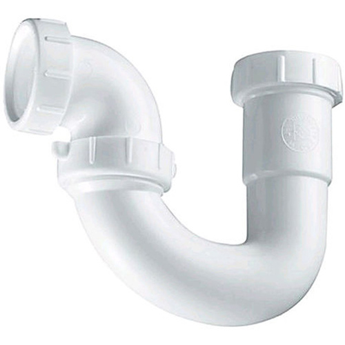 Plastic Slip Joint Sink Trap, White