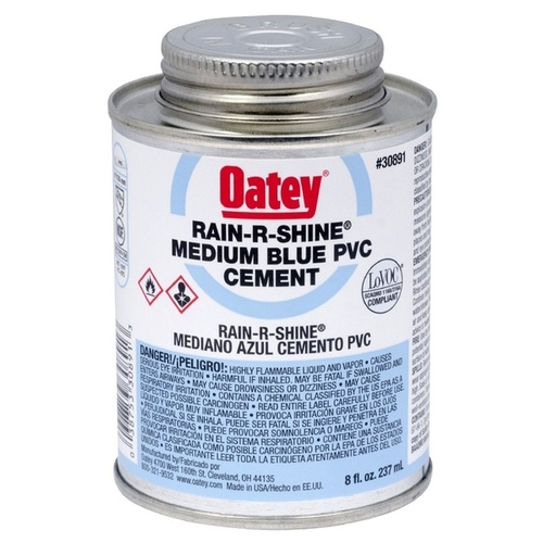 Oatey 308913 PVC Rain-R-Shine Blue Cement Medium Body 8-oz