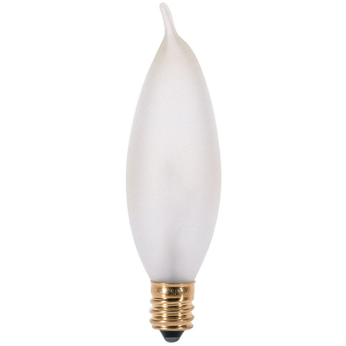 Incandescent Flame-Tip Light Bulb 25-Watt CA8 E12 Frosted