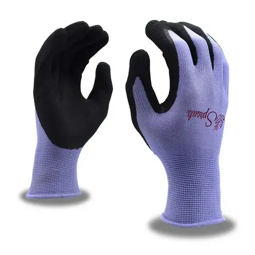 Sprouts Weeder Garden Glove Nitrile-Coated Medium Purple/Black Pair