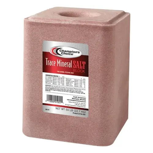 Cargill, Inc 100012624 Champions Choice Trace Mineral Salt Block - 50 lbs Greenish Brown