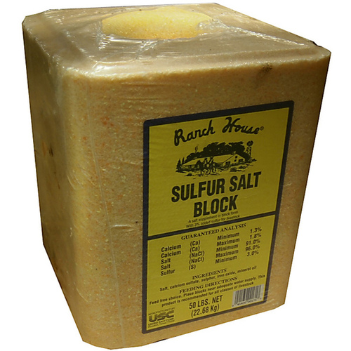 Salt Block Sulfur 50# Yellow Block