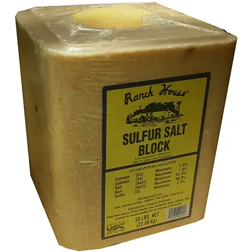 United Salt Corp 0171 Salt Block Sulfur 50# Yellow Block