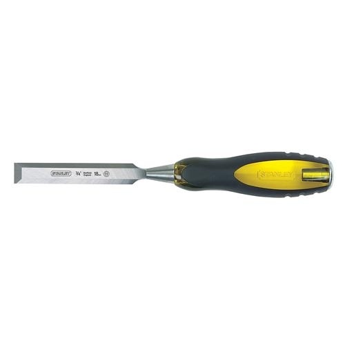 Chisel, 2 in Tip, 9 in OAL, Carbon Steel Blade, Ergonomic Handle Black/Yellow