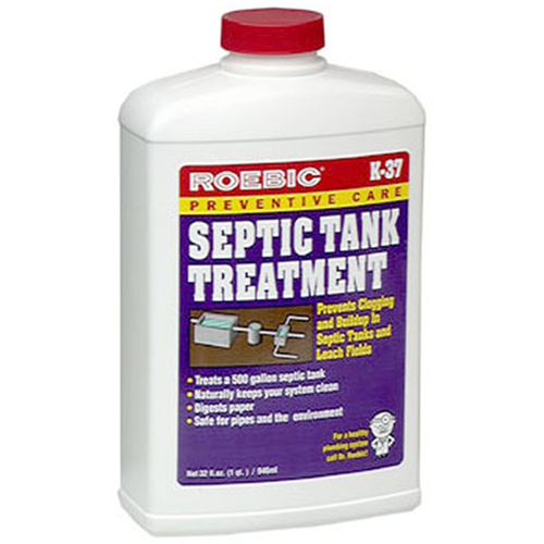 ROEBIC K-37-Q-12 Septic System Treatment, Liquid, Straw, Earthy, Slightly Hazy, 1 qt Bottle