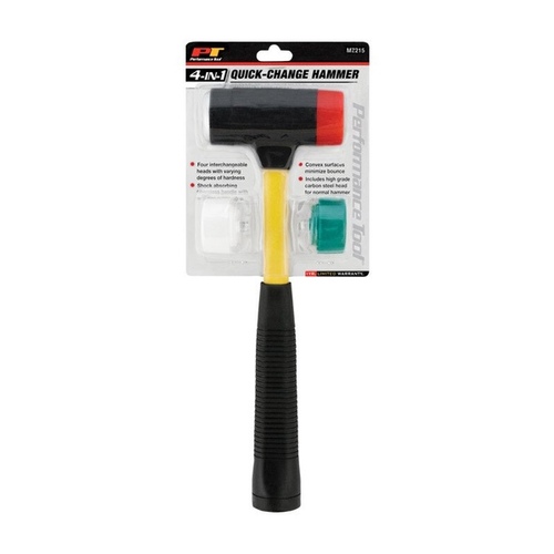 Performance Tool M7215 4-in-1 Quick-Change Hammer