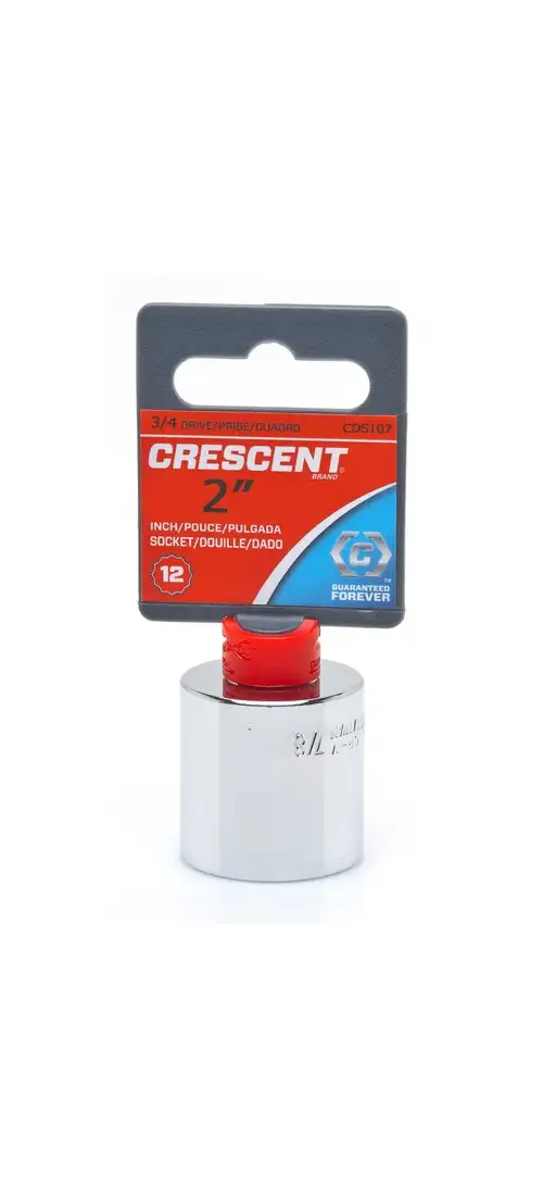 Crescent Steckschlüsseleinsatz – 3/4" Antrieb, 12 Punkt SAE, 2 Zoll Lang, Aus Chrom-Vanadium-Stahl