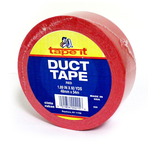 Tape-It, Inc D60-RED Tape-It Red Cloth Duct Tape - 2" x 60 Yds