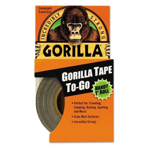 Gorilla 6100109 Black Gorilla Tape Handy Roll - 1" x 30'