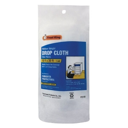 Drop Cloth 9 ft. W X 12 ft. L X 3 mil T Plastic Clear - pack of 12