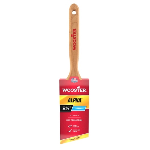 Paint Brush, 2-1/2 in W, 2-15/16 in L Bristle, Synthetic Fabric Bristle, Sash Handle