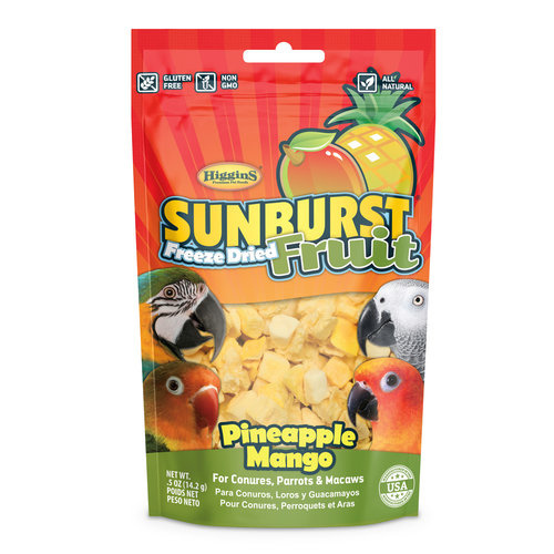 Higgins Premium Pet Foods BT32330 Sunburst Freeze Dried Fruit Pineapple & Mango 0.5-oz