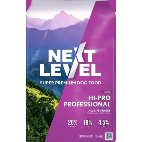 Next Level Pet Food 101PS40 Next Level Hi-Pro Professional 40 Pound Bag