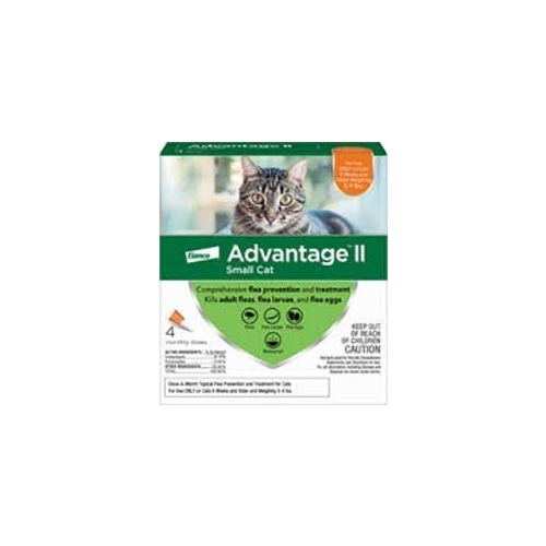 BAYER 81520208-AOC Flea Drops Advantage II Liquid Cat Imidacloprid/Pyriproxyfen 0.056 oz