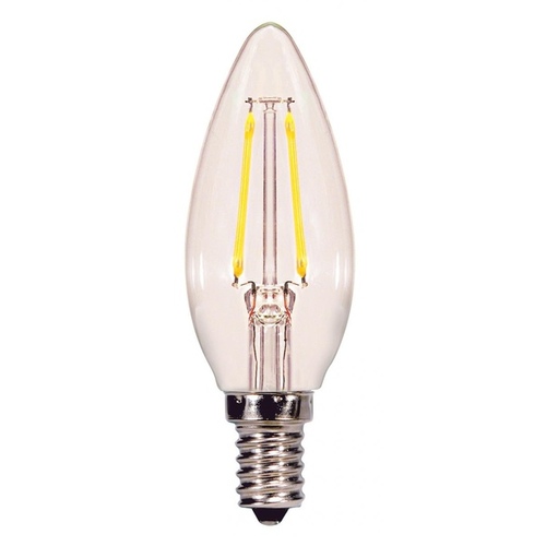Satco S21700 Filament LED Bulb . B11 E12 (Candelabra) Warm White 25 W Clear Pair