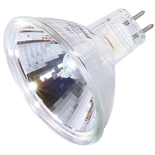 Satco Products Inc. S3169 Halogen Flood Light Bulb with Lens 50-Watt MR16 GX5.3 Clear