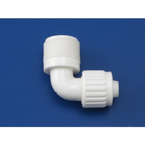 PEXLOCK Pipe Elbow, 1/2 x 3/4 in, MPT, 90 deg Angle