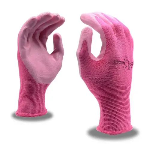 Sprouts Weeder Garden Glove Nitrile-Coated Medium Pink Pair