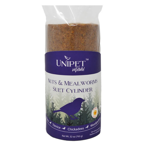 UniPet USA, LLC UP0800420 Wild Bird Nuts & Mealworms Suet Cylinder