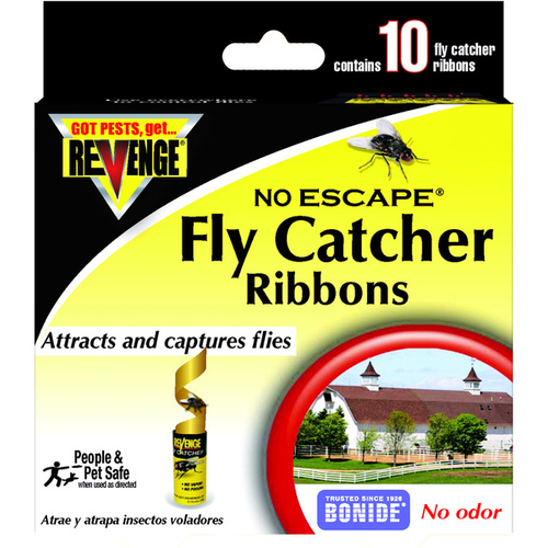 Fly Catcher, Solid, 10 Pack Clear/Light Yellow - pack of 10