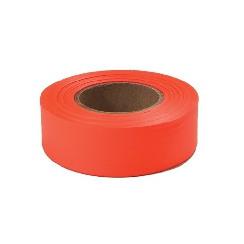 Flagging Tape Strait-Line 3" Orange Polyvinyl Orange