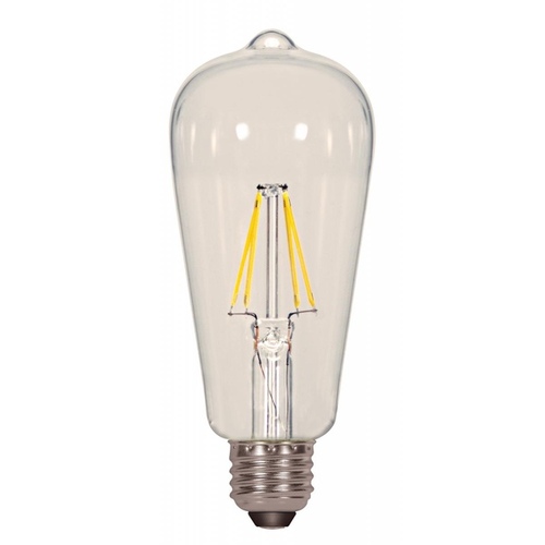 Satco S8611 LED Bulb LED Filament ST19 E26 (Medium) Warm White 60 W Clear