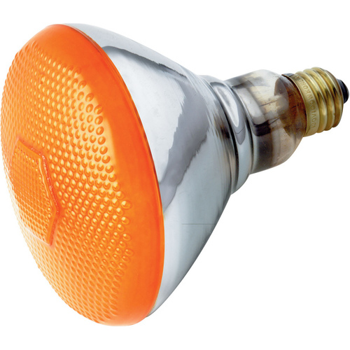 Incandescent Reflector Flood Light Bulb Weatherproof 100-Watt BR38 E26 Amber