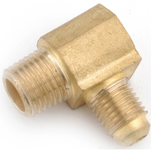 90 Degree Street Elbow 1/4" Flare X 1/8" D MPT Brass