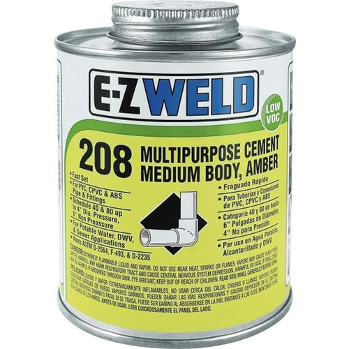 Multipurpose Cement 208 Medium Body Amber 1/4-Pint