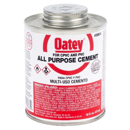Oatey 308343 All Purpose Cement Medium Body 16-oz Milky Clear