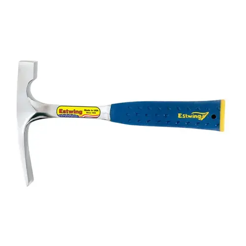 Bricklayer Hammer, 20 oz Head, Tile Setter, Smooth Head, Steel Head, 11-1/4 in OAL Blue
