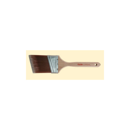 Nylox Glide Angular Trim Brush, 2 in W, 2-11/16 in L Bristle, Nylon Bristle, Fluted Handle Tan