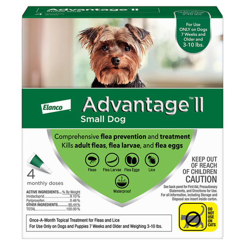 Flea Drops Advantage II Liquid Dog Imidacloprid/Pyriproxyfen 0.056 oz