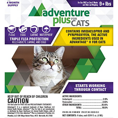 Promika, LLC 011-511126 Adventure Plus Flea Control for Cats (9+ lbs)