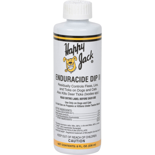 Happy Jack 1325 Enduracide Dip II Flea, Lice, & Tick Control 8-oz