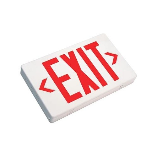 Topaz Electric ES/LED/RW/B Lighted EXIT Sign with Battery Backup