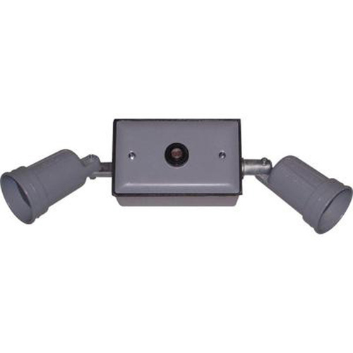 Electrical Outdoor Floodlight 1-Gang with Photo Sensor - Gray