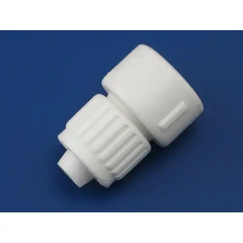 Tube to Pipe Adapter, 1/2 x 3/4 in, PEX x FPT, Polyoxymethylene, White