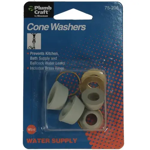 Cone Washer and Ring .8" D Neoprene Rubber