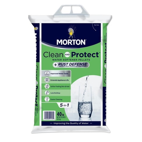 Morton Salt F124700000G Water Softening Rust Defense Pellets, 40-Lbs.