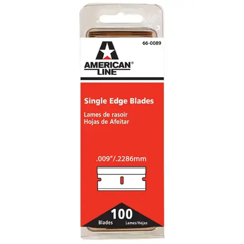 American Line 66-0089-DISP-XCP25 66-0089-DIS Single Edge Blade, Two-Facet Blade, 3/4 in W Blade, HCS Blade - pack of 2500