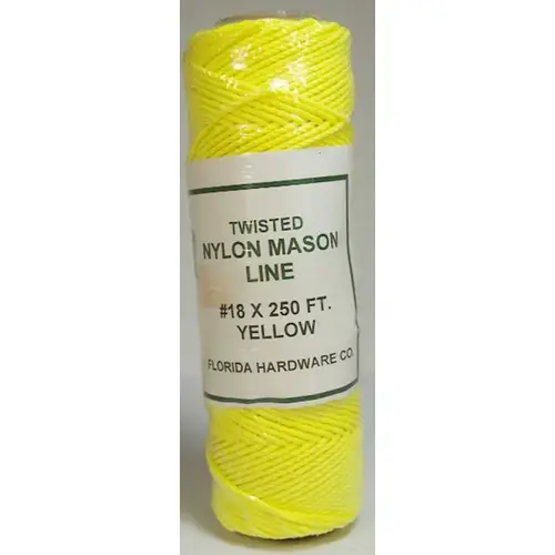 Twisted Nylon Mason Twine-Yellow 18# x 250ft