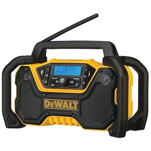 DEWALT DCR028B Jobsite Radio, Tool Only, Bluetooth, 10.6 hr Battery Life, 1000 ft Connectivity Range
