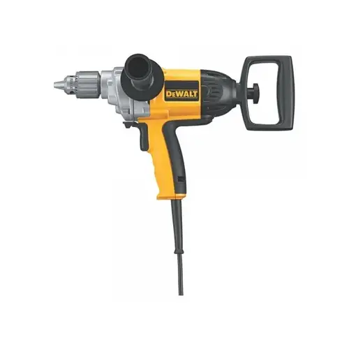 Electric Drill, 9 A, 1/2 in Chuck, Keyed Chuck Yellow