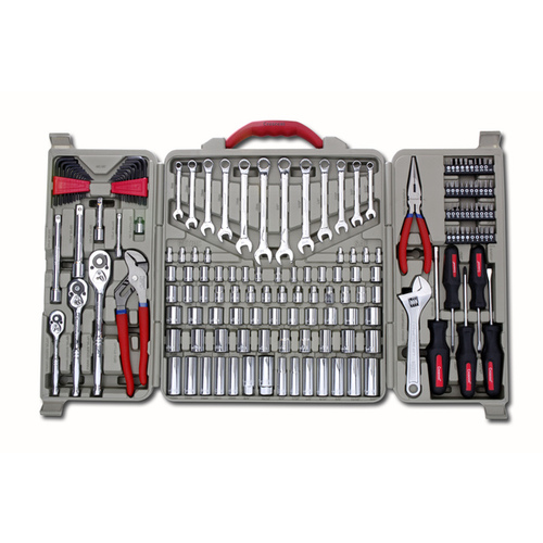 Professional Tool Set, 180-Piece, Alloy Steel, Polished Chrome