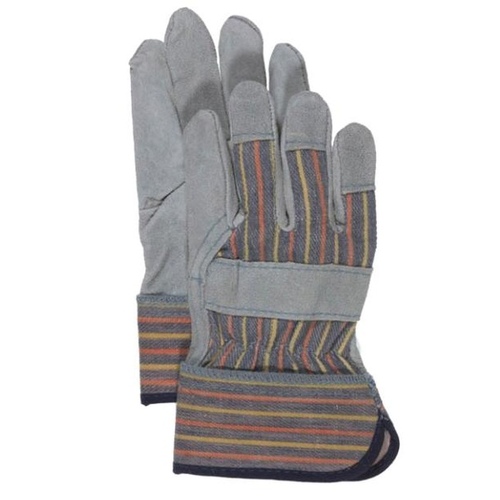 Boss 4094K Welder Gloves, Wing Thumb, Rubberized Safety Cuff, Blue/Gray