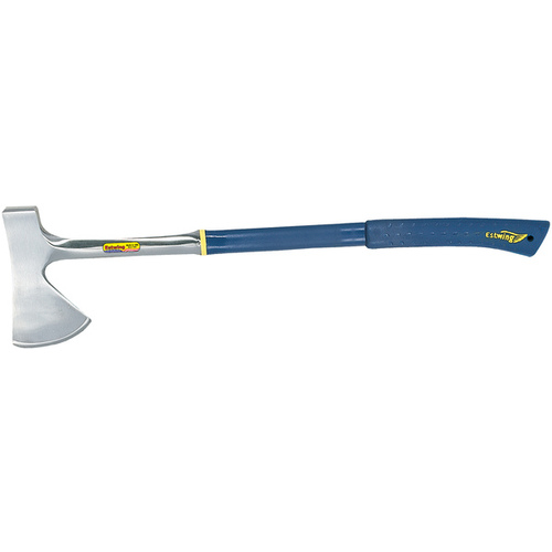 Camper Axe, 4 in Cutting Edge, Steel Head, Nylon/Vinyl Handle, 26 in OAL Blue